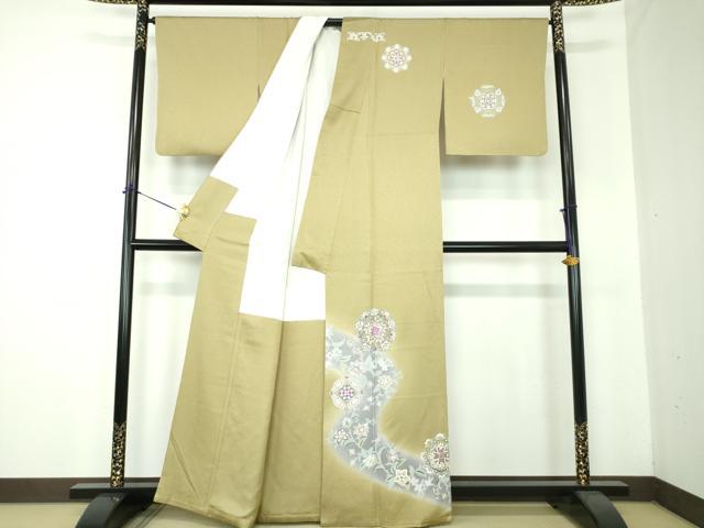 平和屋着物●西陣　京の名門　じゅらく謹製　帝王紫　訪問着　刺繍　正倉院花文　暈し染め　金彩　正絹　逸品　DABF7197ps