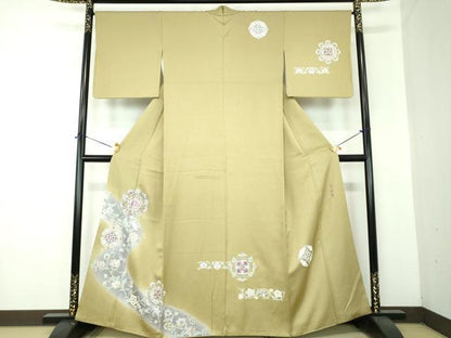 平和屋着物●西陣　京の名門　じゅらく謹製　帝王紫　訪問着　刺繍　正倉院花文　暈し染め　金彩　正絹　逸品　DABF7197ps