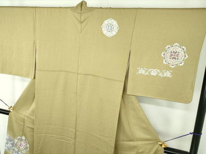 平和屋着物●西陣　京の名門　じゅらく謹製　帝王紫　訪問着　刺繍　正倉院花文　暈し染め　金彩　正絹　逸品　DABF7197ps