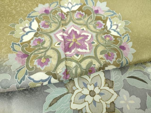 平和屋着物●西陣　京の名門　じゅらく謹製　帝王紫　訪問着　刺繍　正倉院花文　暈し染め　金彩　正絹　逸品　DABF7197ps