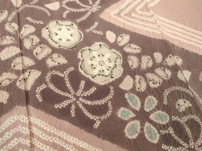 平和屋着物●訪問着　絞り　辻が花　正絹　逸品　DABF7199ps
