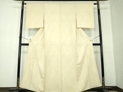 平和屋着物●上質な色無地　大王松地紋　蒸栗色　正絹　逸品　DABF7200ps