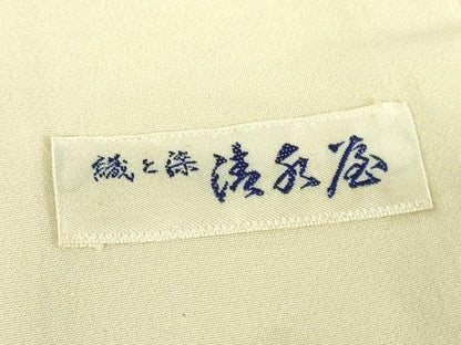 平和屋着物●上質な色無地　大王松地紋　蒸栗色　正絹　逸品　DABF7200ps