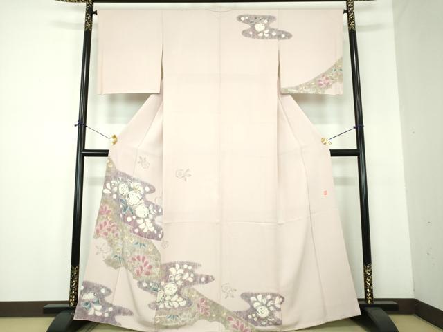 平和屋着物●十日町　名門　滝泰謹製　訪問着　絞り　辻が花　正絹　逸品　DABF7203ps
