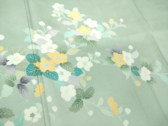 平和屋着物●訪問着　友禅　枝花文　南天文　暈し染め　ますいわ屋扱い　正絹　逸品　DABF7204ps