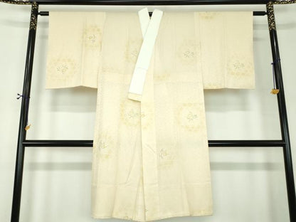 平和屋着物●上質な長襦袢　無双仕立て　草花文　暈し染め　高島屋扱い　正絹　逸品　DABF7206ps