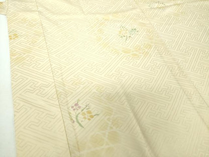 平和屋着物●上質な長襦袢　無双仕立て　草花文　暈し染め　高島屋扱い　正絹　逸品　DABF7206ps