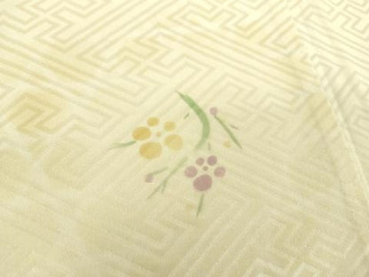 平和屋着物●上質な長襦袢　無双仕立て　草花文　暈し染め　高島屋扱い　正絹　逸品　DABF7206ps