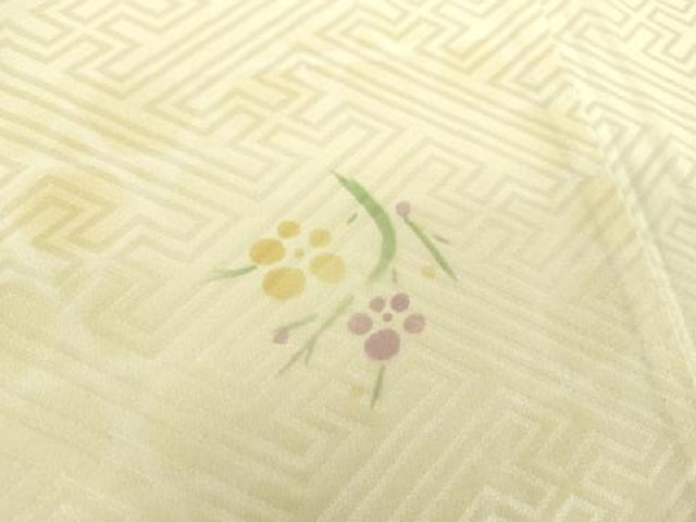 平和屋着物●上質な長襦袢　無双仕立て　草花文　暈し染め　高島屋扱い　正絹　逸品　DABF7206ps