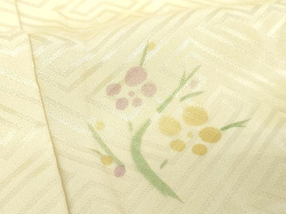 平和屋着物●上質な長襦袢　無双仕立て　草花文　暈し染め　高島屋扱い　正絹　逸品　DABF7206ps