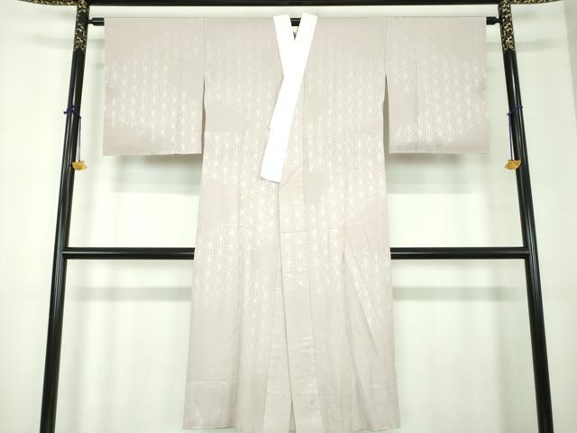 平和屋着物●上質な長襦袢　無双仕立て　麻の葉地紋　正絹　逸品　DABF7207ps