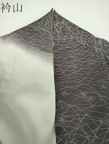 平和屋着物●訪問着　刺繍　草葉文　暈し染め　正絹　逸品　DABF7220ps
