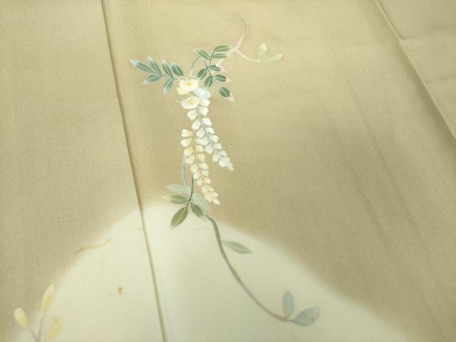 平和屋着物●本加賀友禅作家　南克治　訪問着　草花文　暈し染め　正絹　逸品　DABF7221ps