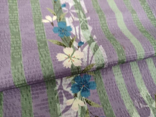 平和屋着物●小紋　舞桜　洗える着物　DABF7225ps