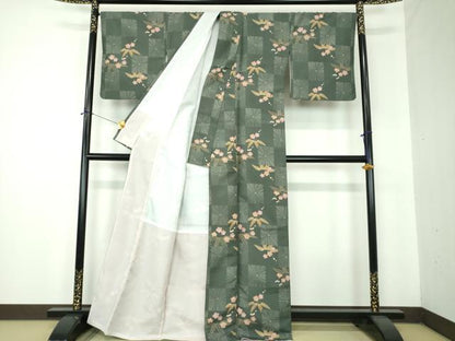 平和屋着物●小紋　松竹梅　洗える着物　DABF7227ps
