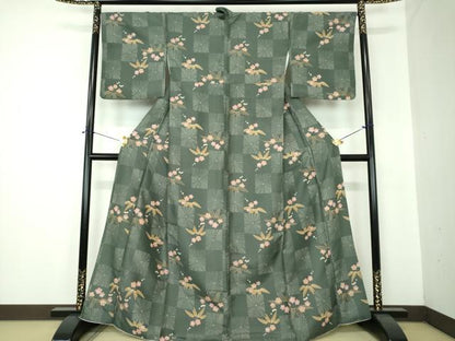 平和屋着物●小紋　松竹梅　洗える着物　DABF7227ps