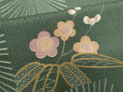 平和屋着物●小紋　松竹梅　洗える着物　DABF7227ps