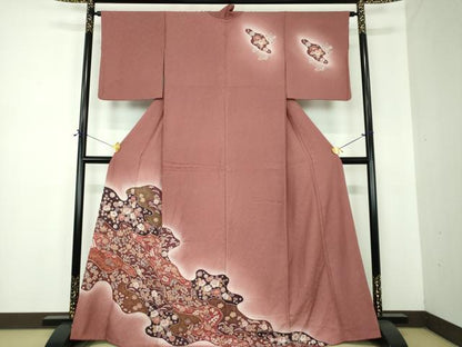 平和屋着物●訪問着　絞り　辻が花　暈し染め　金彩　正絹　逸品　DABF7230ps