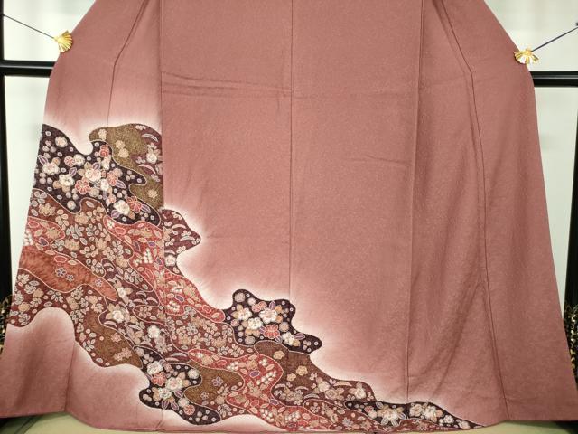平和屋着物●訪問着　絞り　辻が花　暈し染め　金彩　正絹　逸品　DABF7230ps