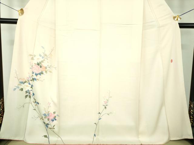 平和屋着物●本加賀友禅作家　南克治　訪問着　枝花文　暈し染め　正絹　逸品　DABF7231ps