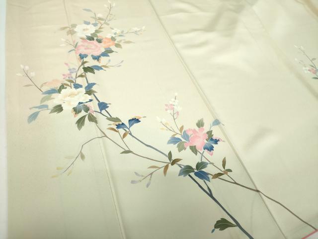 平和屋着物●本加賀友禅作家　南克治　訪問着　枝花文　暈し染め　正絹　逸品　DABF7231ps