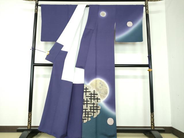 平和屋着物●小広富之　訪問着　松竹梅　鹿の子雪輪文　暈し染め　金彩　正絹　逸品　DABF7234ps