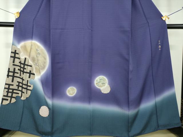 平和屋着物●小広富之　訪問着　松竹梅　鹿の子雪輪文　暈し染め　金彩　正絹　逸品　DABF7234ps