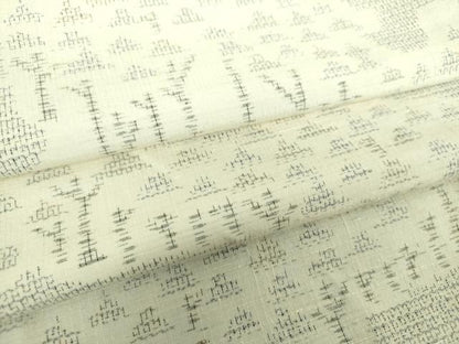 平和屋着物●結城紬　100亀甲　雲取り樹林文　正絹　逸品　DABF7243ps