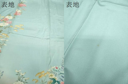 平和屋着物●本加賀友禅作家　前川哲　訪問着　草花文　暈し染め　正絹　逸品　DABF7246ps
