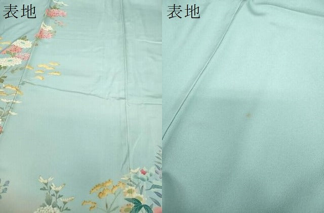 平和屋着物●本加賀友禅作家　前川哲　訪問着　草花文　暈し染め　正絹　逸品　DABF7246ps