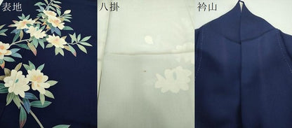 平和屋着物●本加賀友禅作家　南克治　訪問着　枝花文　正絹　逸品　DABF7249ps