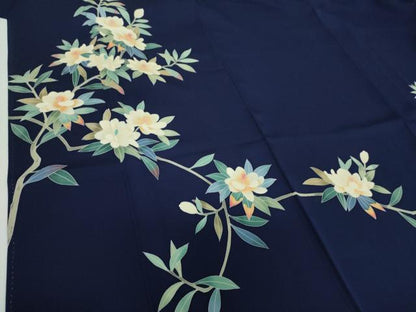 平和屋着物●本加賀友禅作家　南克治　訪問着　枝花文　正絹　逸品　DABF7249ps