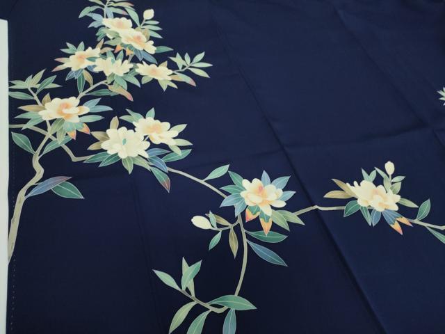 平和屋着物●本加賀友禅作家　南克治　訪問着　枝花文　正絹　逸品　DABF7249ps