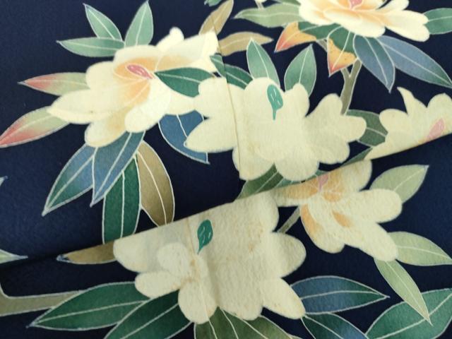 平和屋着物●本加賀友禅作家　南克治　訪問着　枝花文　正絹　逸品　DABF7249ps