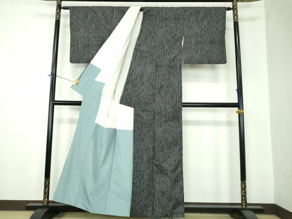平和屋着物●本場大島紬　7マルキ　木目文　平田織物謹製　証紙付き　正絹　逸品　DABF7257ps