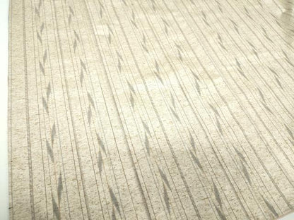 平和屋着物●伝統工芸士　七代目　吉澤与市　本場越後　ぜんまい紬　間道　証紙付き　正絹　逸品　DABF7258ps