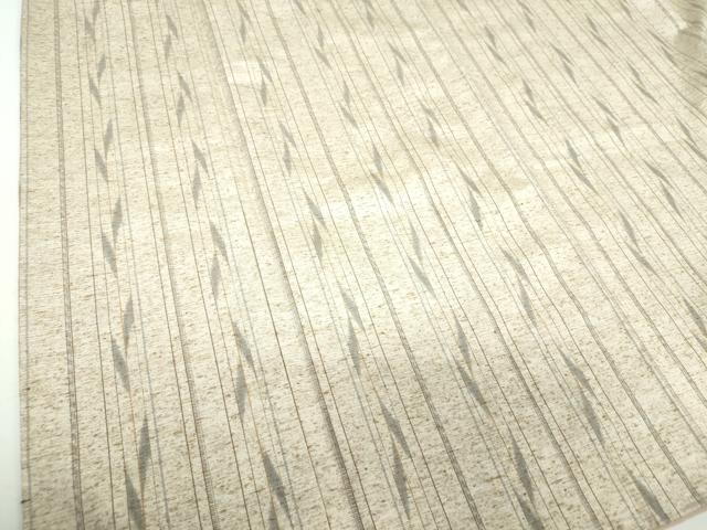 平和屋着物●伝統工芸士　七代目　吉澤与市　本場越後　ぜんまい紬　間道　証紙付き　正絹　逸品　DABF7258ps