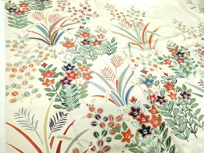 平和屋着物●訪問着　刺繍　草花文　金彩　正絹　逸品　DABF7261ps