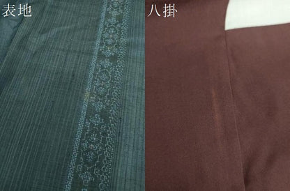 平和屋着物●結城眞綿紬　100亀甲　菱間道　やまと誂製　藤貫謹製　証紙付き　正絹　逸品　DABF7262ps