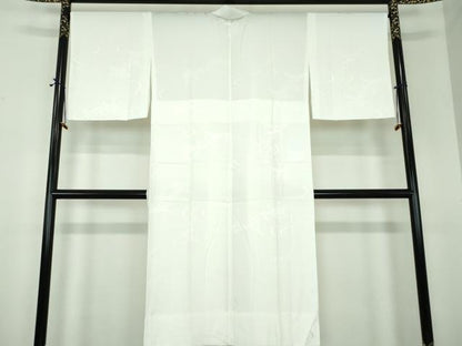 平和屋着物●上質な長襦袢　無双仕立て　流水雪芝花地紋　三越扱い　洗える着物　DABF7266ps