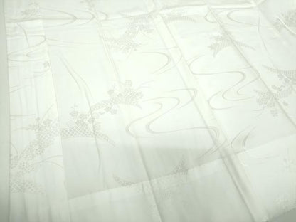 平和屋着物●上質な長襦袢　無双仕立て　流水雪芝花地紋　三越扱い　洗える着物　DABF7266ps