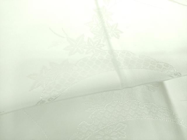 平和屋着物●上質な長襦袢　無双仕立て　流水雪芝花地紋　三越扱い　洗える着物　DABF7266ps