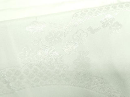 平和屋着物●上質な長襦袢　無双仕立て　流水雪芝花地紋　三越扱い　洗える着物　DABF7266ps