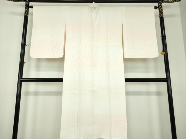 平和屋着物●上質な長襦袢　袷　半衿刺繍　舞桜地紋　暈し染め　反端付き　正絹　逸品　DABF7267ps