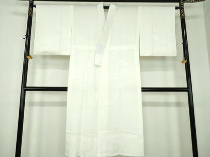 平和屋着物●上質な長襦袢　無双仕立て　流水花丸地紋　生成色　正絹　逸品　DABF7268ps