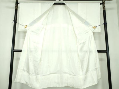 平和屋着物●上質な長襦袢　無双仕立て　流水花丸地紋　生成色　正絹　逸品　DABF7268ps