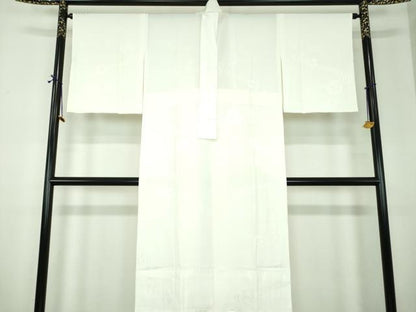 平和屋着物●上質な長襦袢　無双仕立て　流水花丸地紋　生成色　正絹　逸品　DABF7268ps