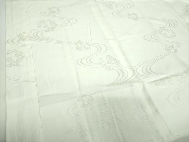 平和屋着物●上質な長襦袢　無双仕立て　流水花丸地紋　生成色　正絹　逸品　DABF7268ps