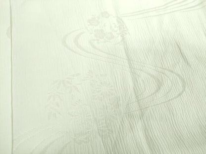 平和屋着物●上質な長襦袢　無双仕立て　流水花丸地紋　生成色　正絹　逸品　DABF7268ps