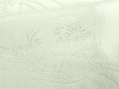 平和屋着物●上質な長襦袢　無双仕立て　流水花丸地紋　生成色　正絹　逸品　DABF7268ps